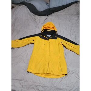Womens Columbia Sportswear Interchange‎ Fleece Lined Coat Size Small, Yellow